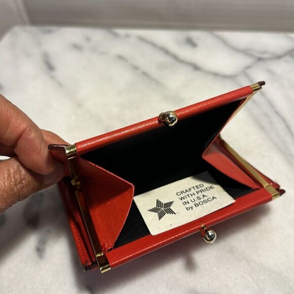 Vintage Bosca wallet buttery soft red leather made in USA - Picture 10 of 11